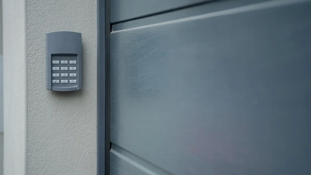 Garage door keypad security system